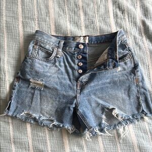 We The Free- Blue Denim Shorts
